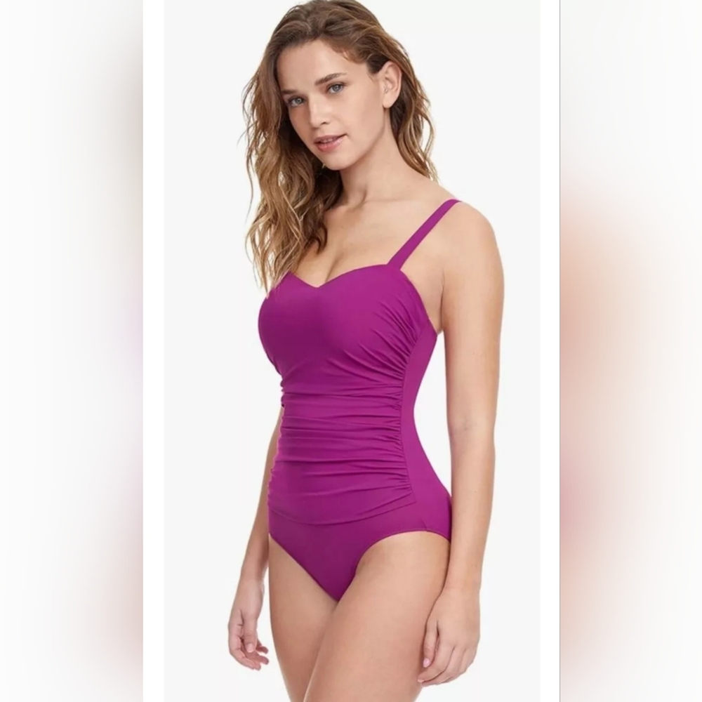 Profile by Gottex Tutti Frutti D-Cup Underwire One Piece Swimsuit size 6D $128